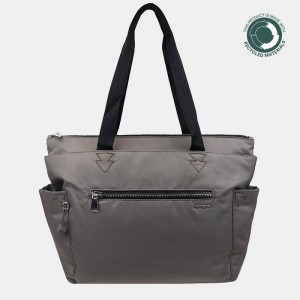 Bolso Tote Hedgren Margaret Sustainably Made Mujer Gris Marrones | MZT4764YZ