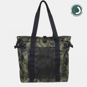 Bolso Tote Hedgren Summit Sustainably Made Mujer Verde Negras | BNW4623PJ